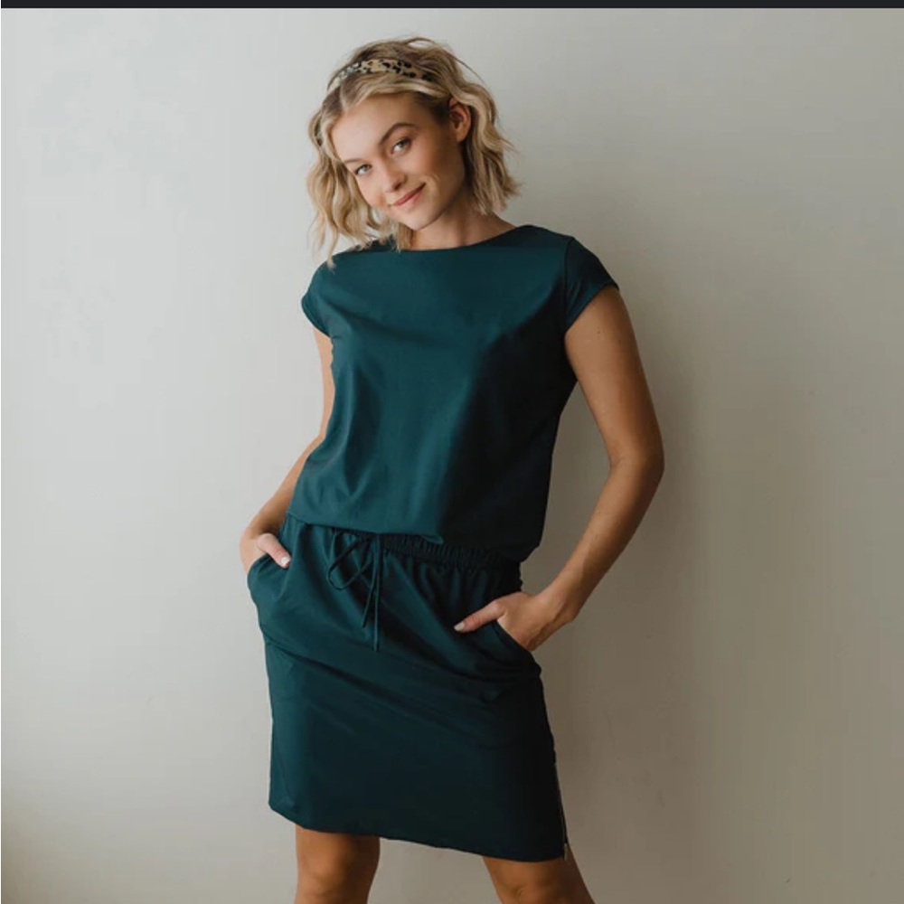 Albion Going Places Dress Emerald Green Size Large Tall